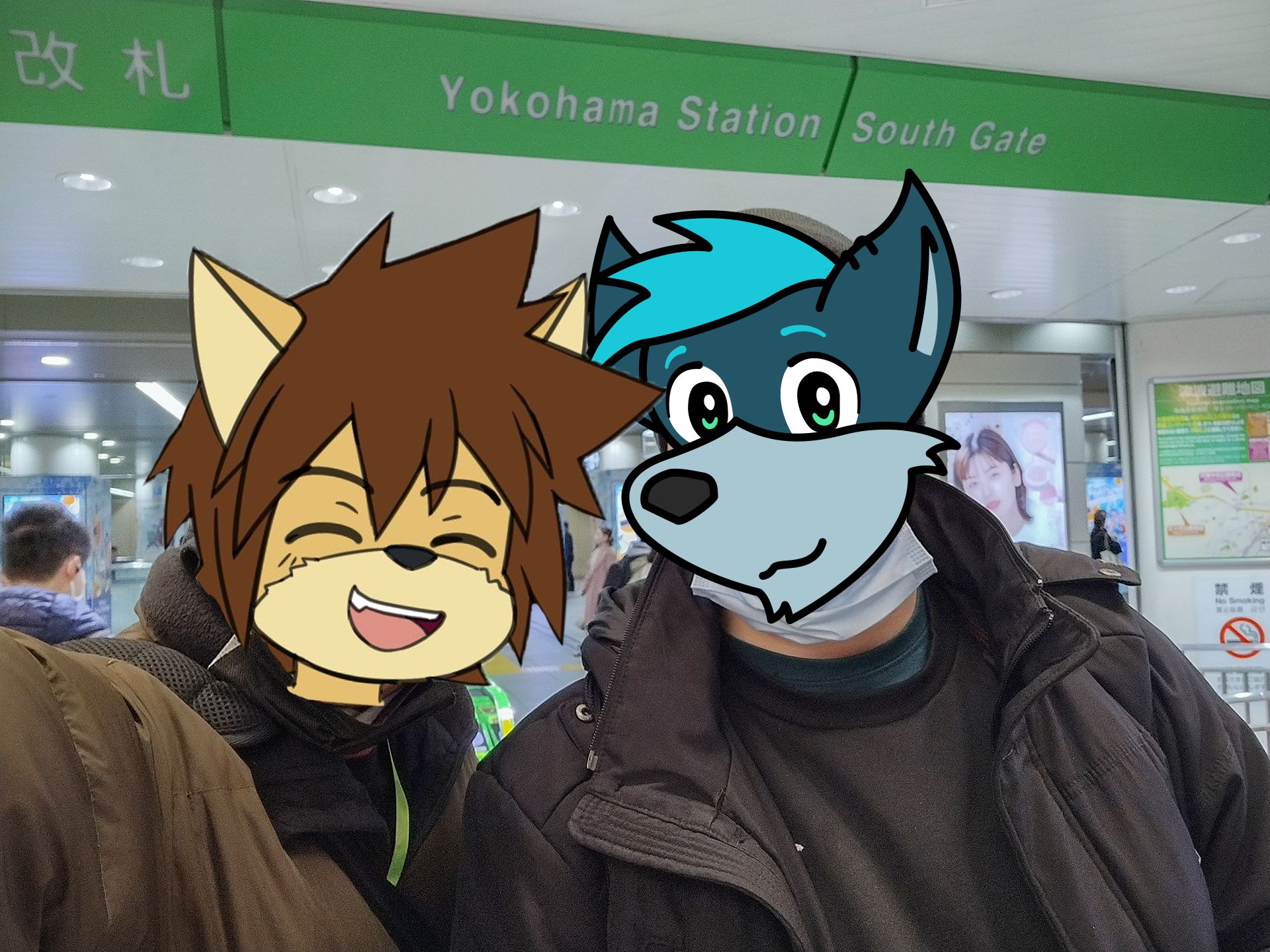 Me and Raxki at Yokohama Station